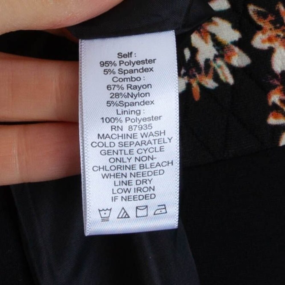 Logo Lori Goldstein Womens Quilted Floral Jacket Size‎ 16 Black Lagenlook Fairy - Picture 6 of 9